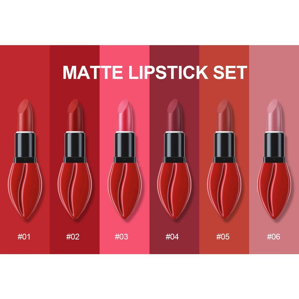 HANDAIYAN Mattic Lipstick Is Maklik Te Kleuren, Kleuren Mist, Lip -type Lippenstift Read
