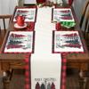 Christmas Table Runner and Placemat Set Merry Christmas Decoration for Home 2024 Xmas Ornaments Navidad Natal New Year Gift 2025