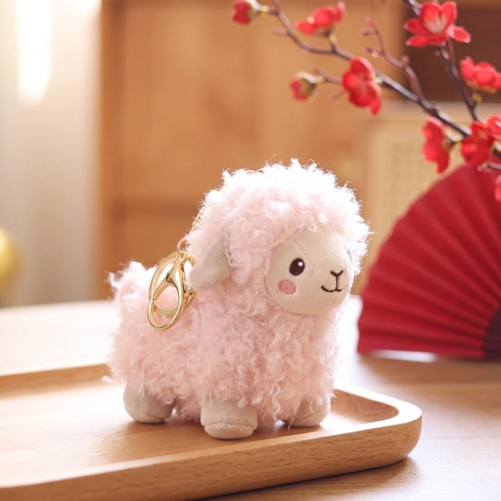 Sheep Sheep Plush Pendant Lamb Soft Lamb Doll Ornament Mini Sheep Plush Keychain Chinese New Year
