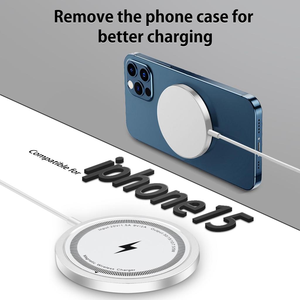 Neues magnetisches kabelloses 20W PD-Schnellladegerät für iPhone 15 14 13 12 11 Pro Max Schnellladung für Samsung S24 S23 A54