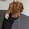 INCERUN Oversiezd Men Casual Lapel Neck Long Sleeve Side Buttons Tie-dyeing Shirts Tops