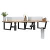 Vidaxl Wall Shelf Under Sink, Steel and Solid Acacia Wood