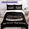 Lord Rings Customized Name Duvet Cover Set Suitable for Bedrooms Wrinkle Resistant Custom Room Decor Birthday/Christmas GiftSpiritual Gift