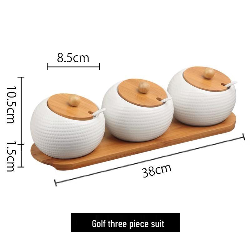 Ceramic Condiment Jar Set - Golf Series Large