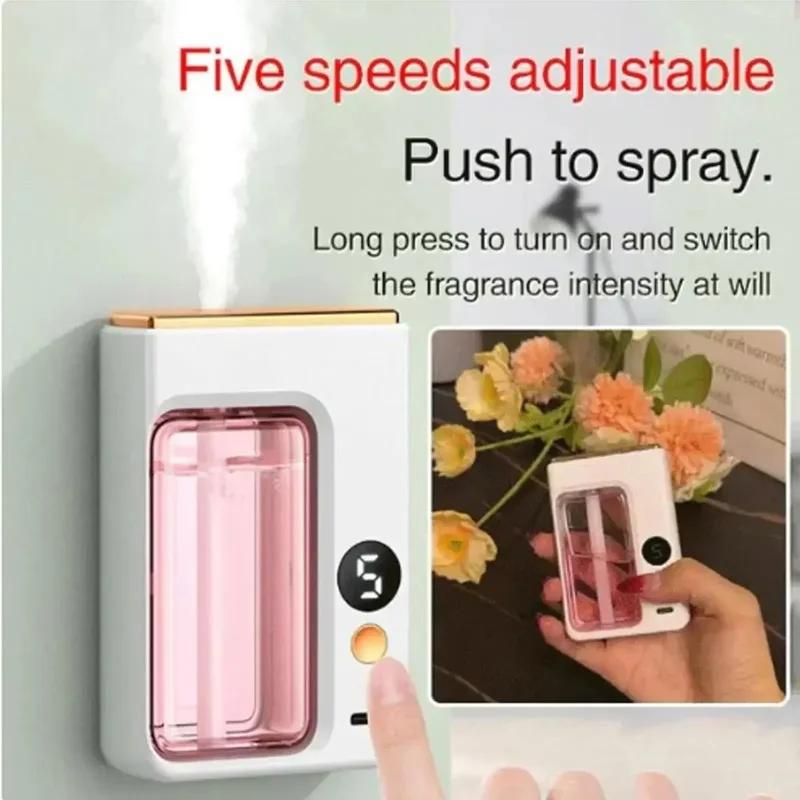 NEW Diffuser Aromatherapy Machine,Wireless Wall Hanging Portable Automatic Fragrance Spray Bathroom Toilet Deodorization
