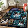 Cybernetic Canine Evolution Pattern Rug Floor Mat for Living Room or Bedroom Soft and Comfortable Carpet a Gift for Birthday and Holiday.