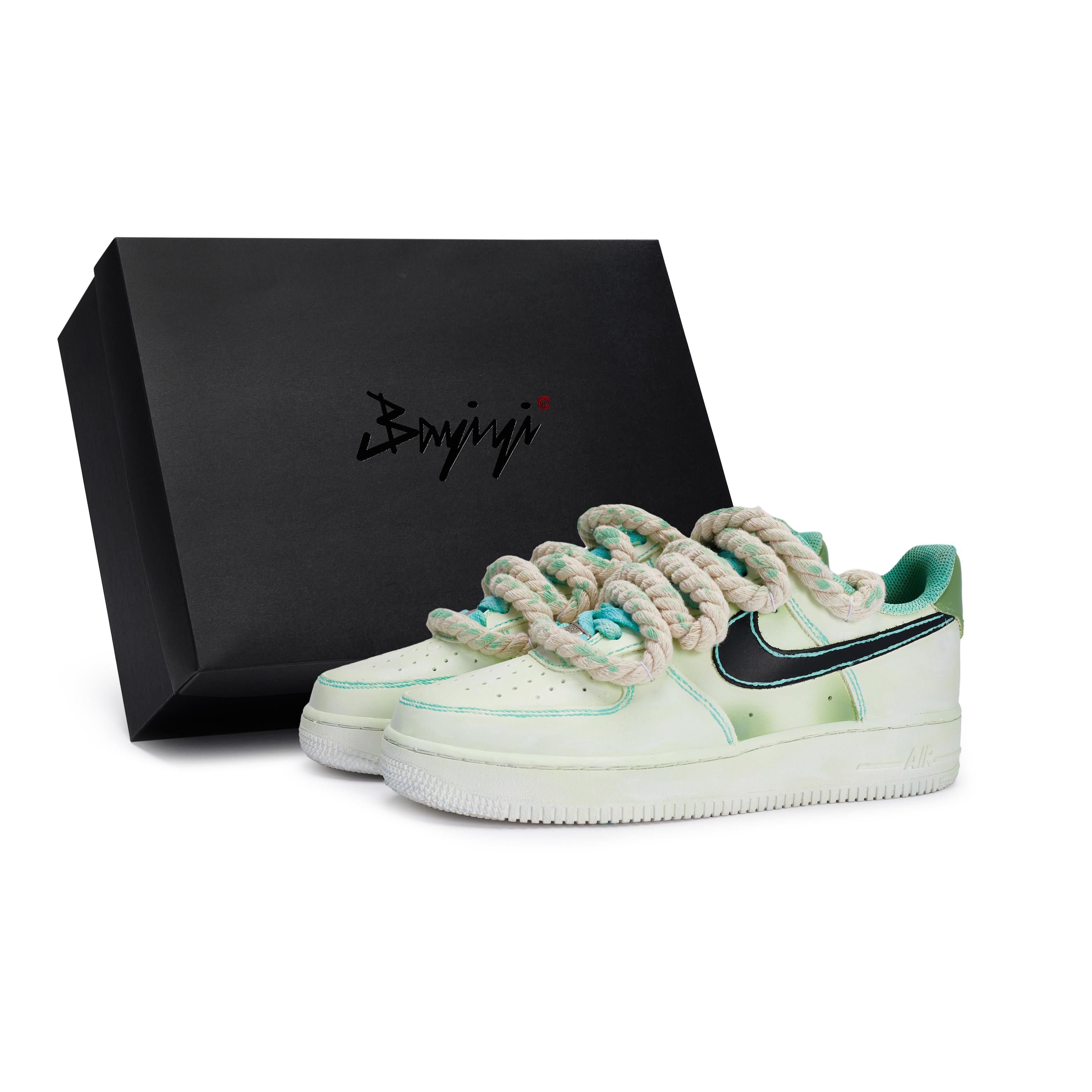 

Nike Air Force 1 811 Manufacturing, Dream Frequency Slip Resistant Low top Skateboard Shoes Unisex Green Black CW2288-111(Team80-S-BOX) 38.5