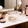 Clear Acrylic Cotton Swab Ball Holder Qtip Organizer with Lid 2-Grid Cotton Swab/Pad/Ball Holder Container Home Bathroom Vanity Countertop Decor