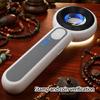 Practical Rechargeable Jewelry Magnifying Glass with High Power Lens and Light Functionality Handheld Loupe ABS Texture