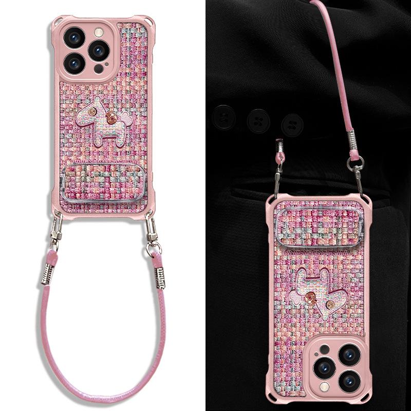 Pony is suitable for Apple 16pro mobile phone case 17 bracket 15/14pro cute 13 anti-drop 12 all-inclusive new women