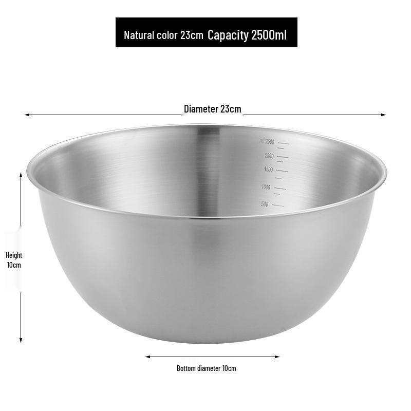 Nerezová multifunkční míchací mísa v korejském stylu se stupnicí