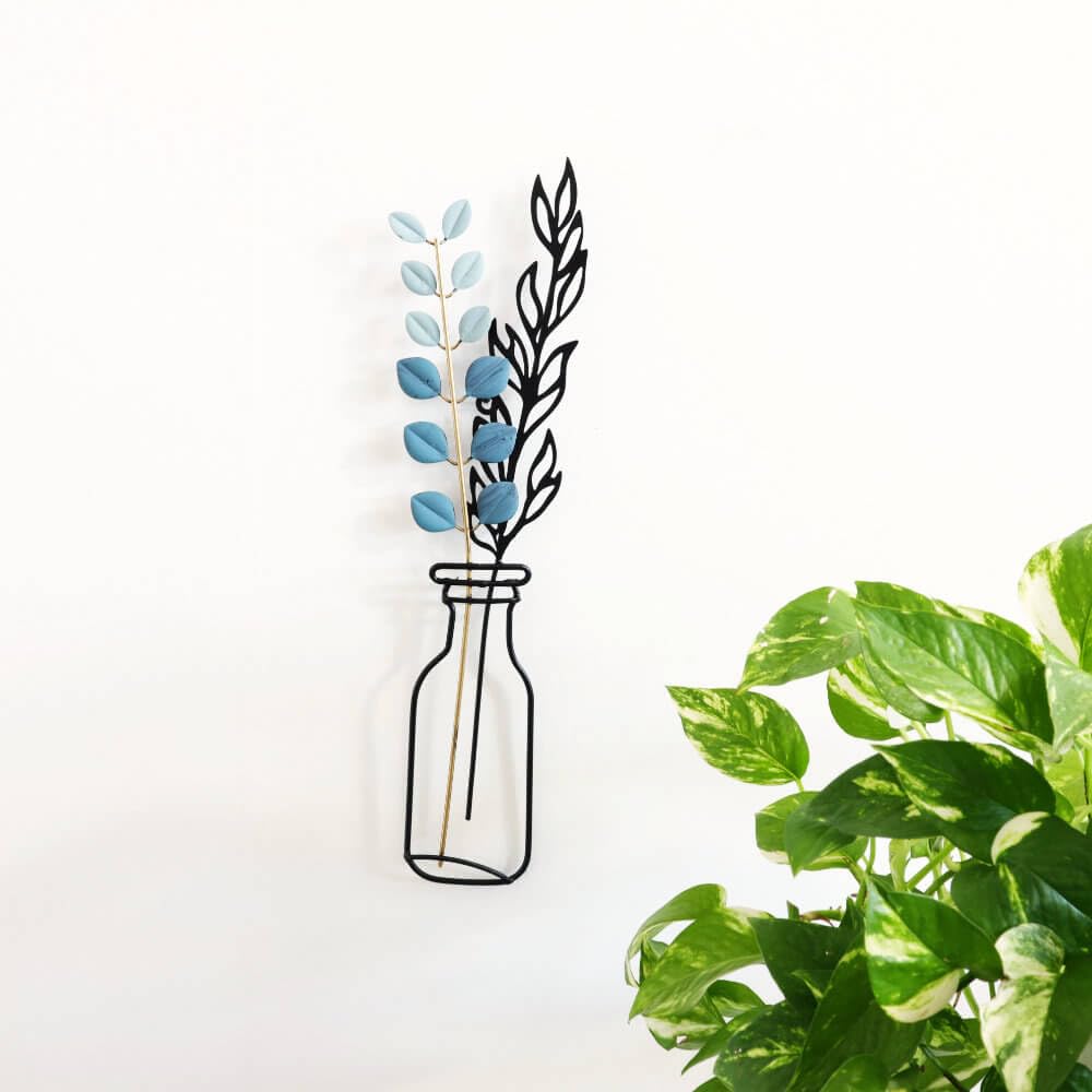 Kawabata Trading Stylish wall decor, wall hanging, Nordic interior wall decoration, wood and iron, perfect for entryways, living rooms, bedrooms,