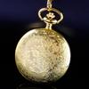 Luxury Gold Time Gear Embossed Necklace Quartz Pocket Watch Steam Punk Old Fashion Necklace Timing Pendant Watch Gift