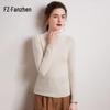 Fanzhen Women's 100% Cashmere Slim-Fit Half-Turtleneck Sweater