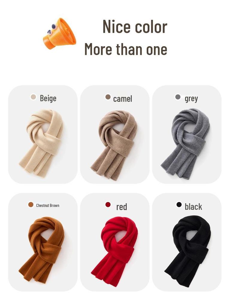 Children's Thick & Warm 35% Cashmere Scarf for Boys & Girls - Windproof Baby & Child Size Neck Warmer