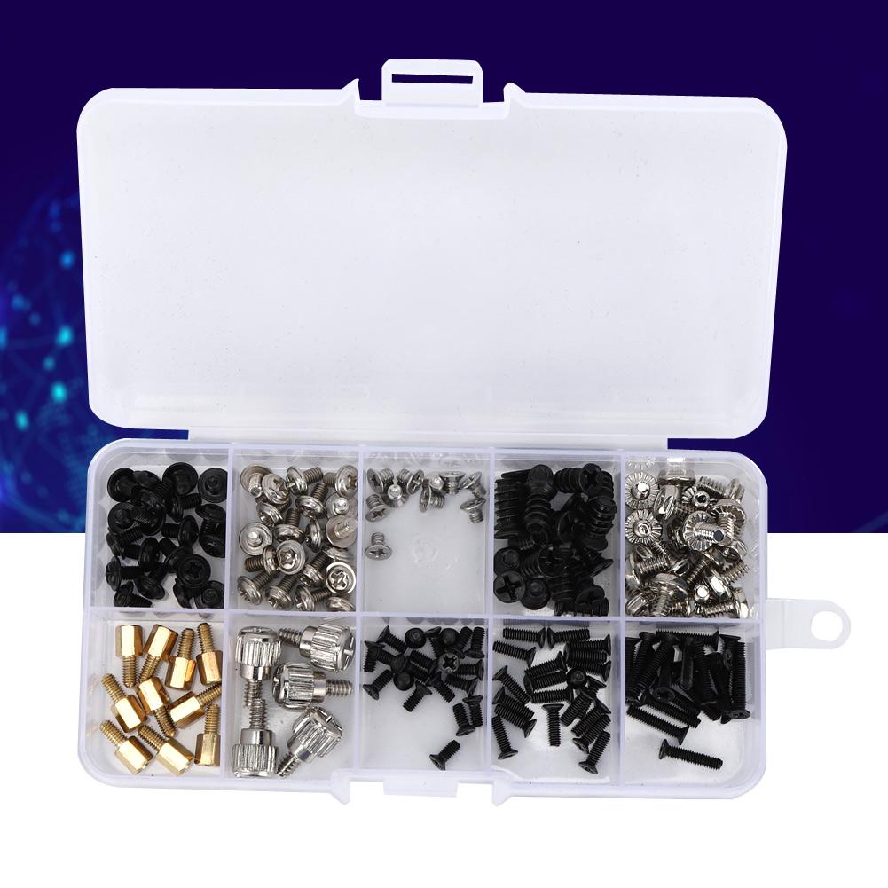 165pcs Desktop Computer Screws & Blots & Standoffs Set Assortment Kit KB5M2.5 M3M3.5