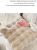 Tuscany Nordic Style Faux Fur Plush Pillow - Autumn/Winter Rabbit Fur Throw for Sofa & Bedroom