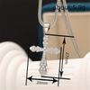 Charm Female Crystal White Zircon Stone Cross Pendant Necklace Vintage Silver Color Wedding  For Women