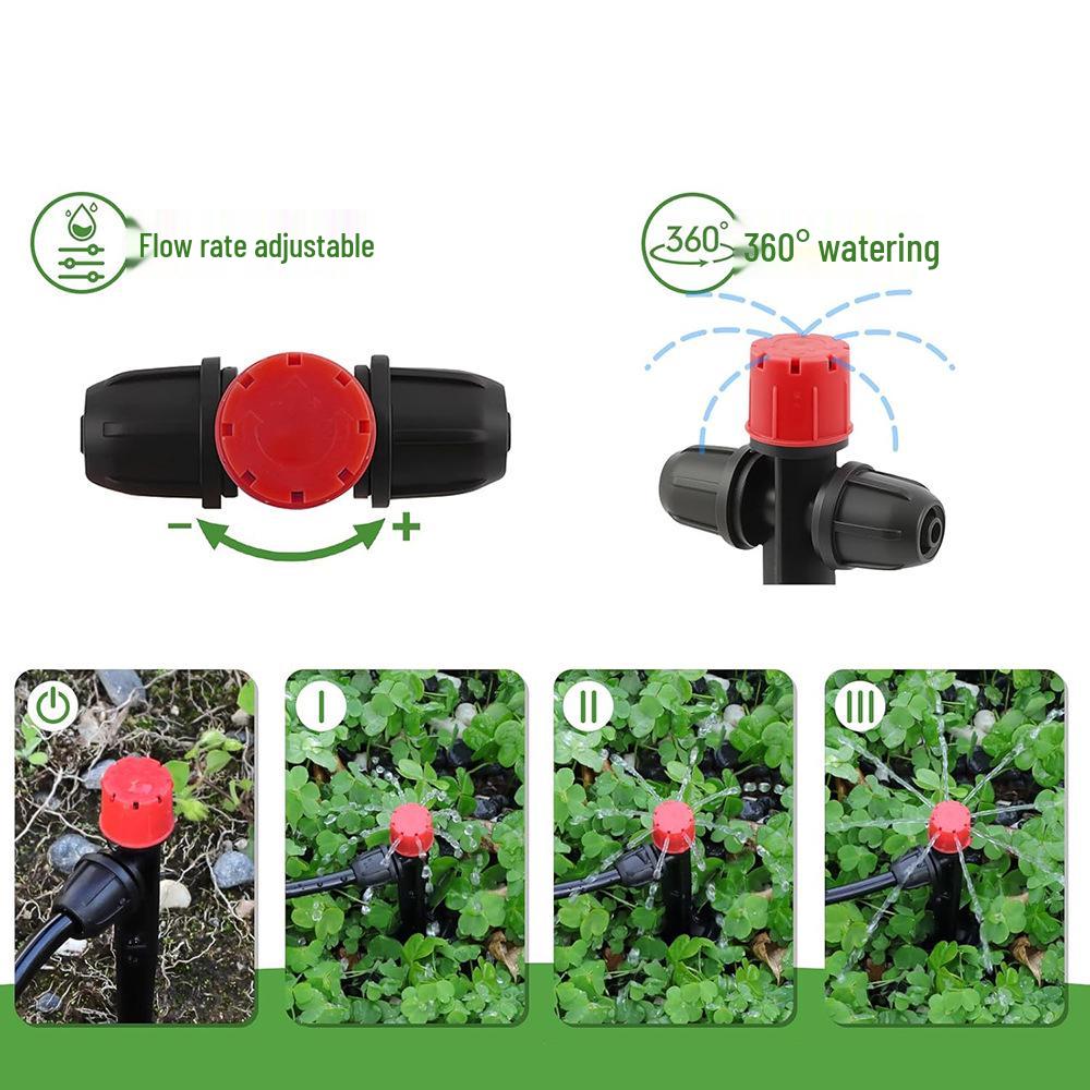 13cm Adjustable Eight-Hole Sprinkler with Double Lock Nut for Garden Watering