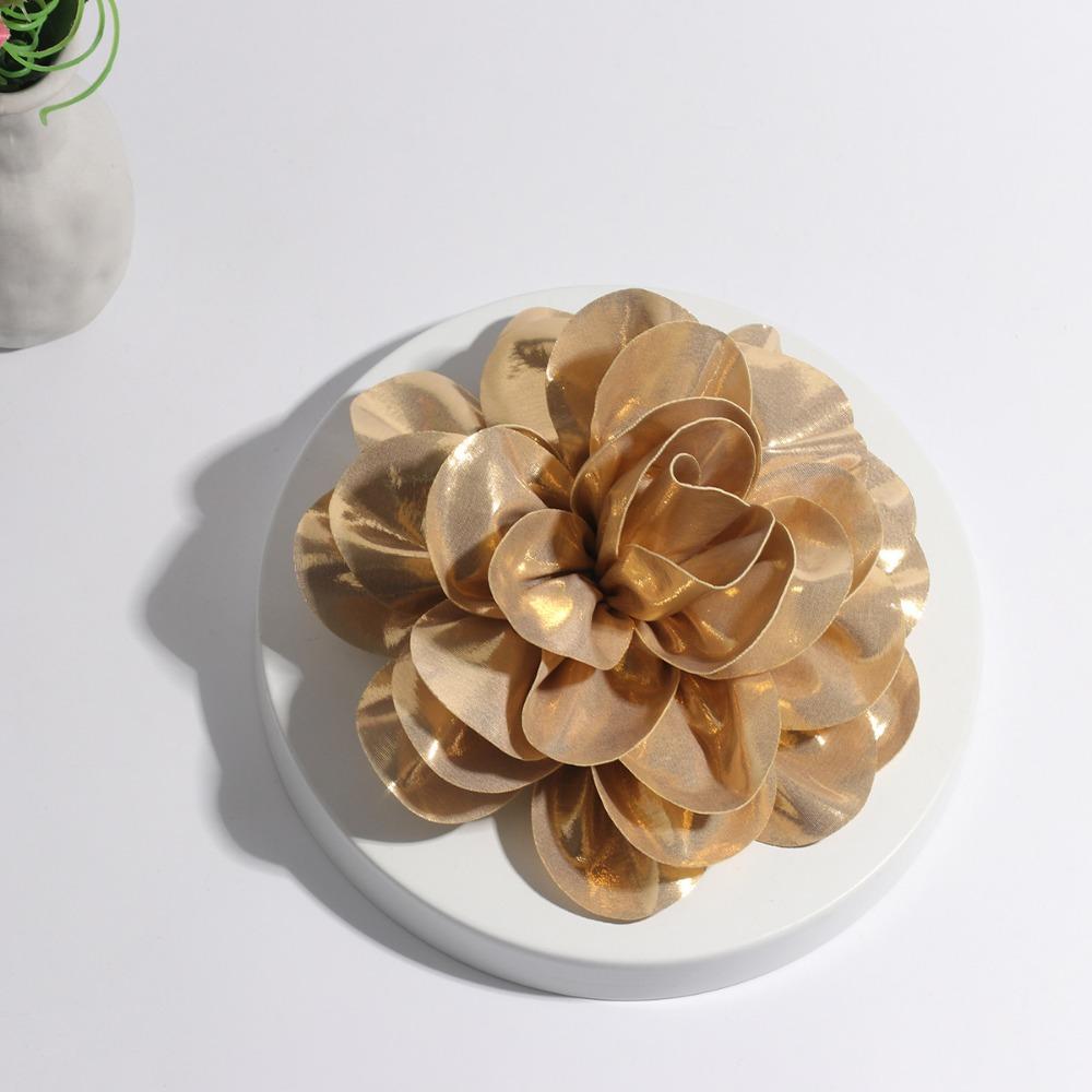 

Велика Яскрава Атласна Брошка Екстравагантні Аксесуари для Одягу Брошка Квітка Троянди Гламурний Банкет жовтий