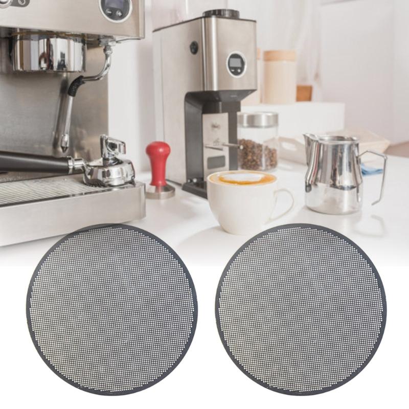 2Pcs Coffee Pots Filter Secondary Diverter Mesh Stainless Steel Coffee Machine Handle Filter Mesh Filter For Coffee Pots