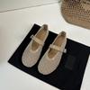 Fashion 2025 Summer Fashion Hollow Out Weave Women Ballet Flats Comfortable Soft Soles Mesh Mary Janes Walking Loafers Girls Dance Shoes