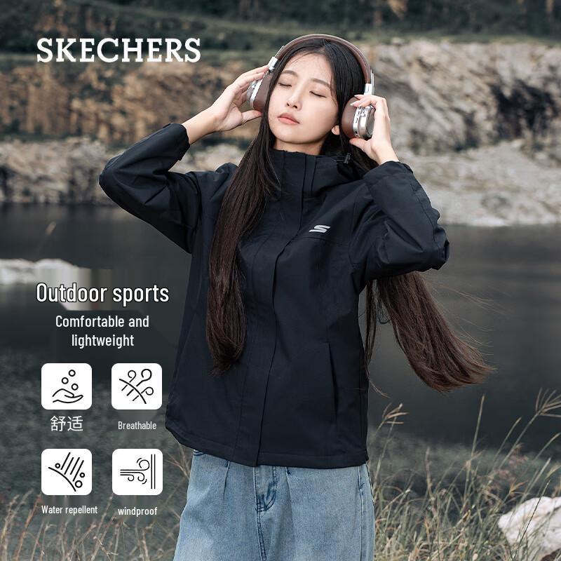Skechers Women s Autumn/Winter Hooded Windproof Jacket Women S