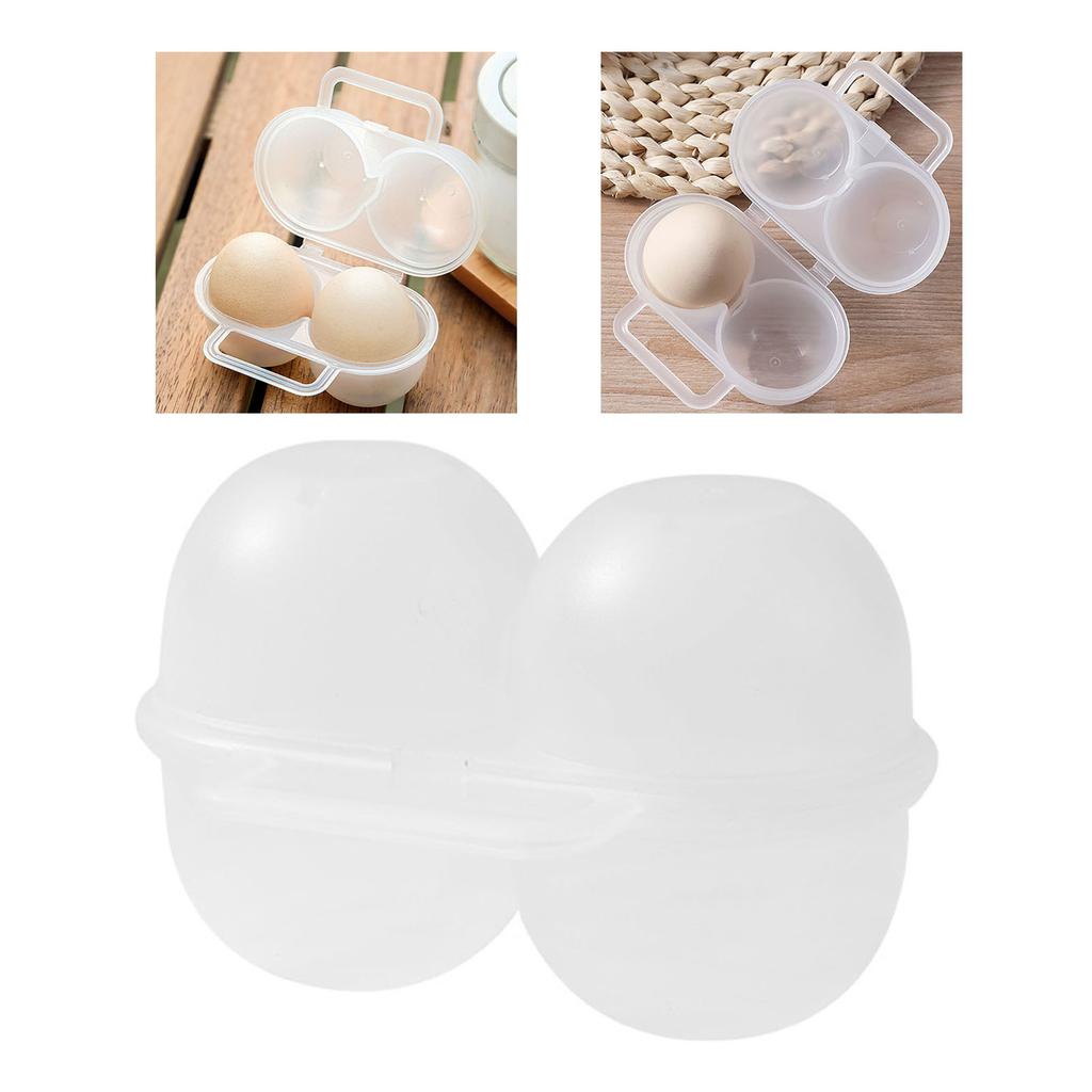 Przenośny Pojemnik na Jajka Wstrząsoodporny Pojemnik na 2 Jajka Etui do Przechowywania na Kemping na Zewnątrz Piesze Wędrówki