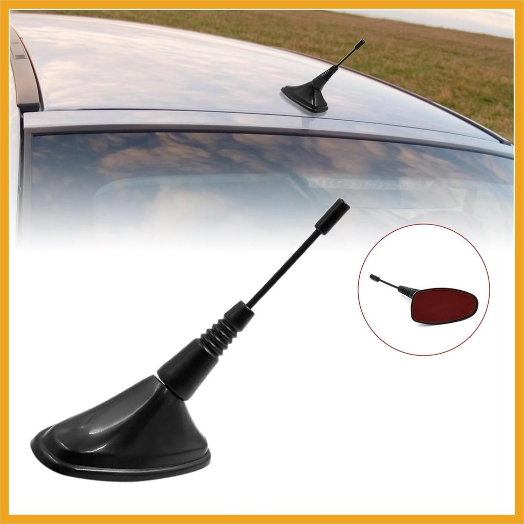 Black Universal Self Adhesive Base Decorative Antenna Dummy Aerial Waterproof Replacement for SUV Car Vehicle Replacement
