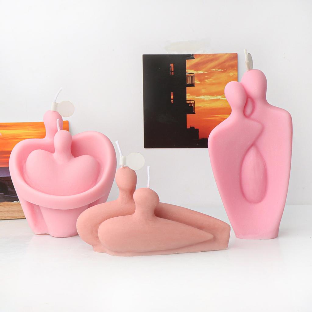 Couple Portrait Silicone Candle Mold Epoxy Resin Mould for DIY Soap Candle Making Handmade Craft Gypsum Decors