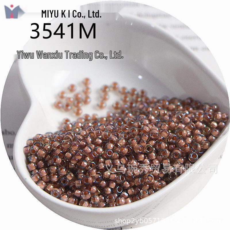 Miyuki 3mm Iridescent Silver-Lined Seed Beads for DIY Crafting, Bracelets, and Necklaces