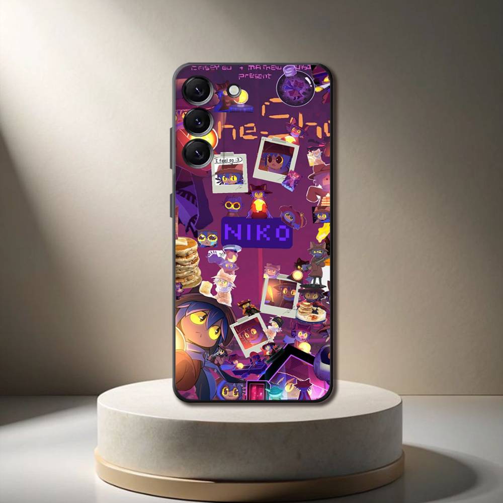 Game O-One Shot N-Niko Phone Case For Samsung Galaxy A 73,72,51,53,52,71,22,5G,Note,J7,8,9 Soft Black Cover