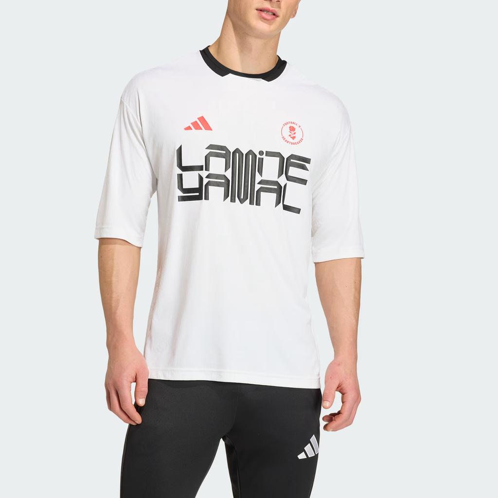 Adidas Lamine Yamal Training Knit Loose Fit Round Neck Soccer Short Sleeve T-Shirt Men Tops KD6432