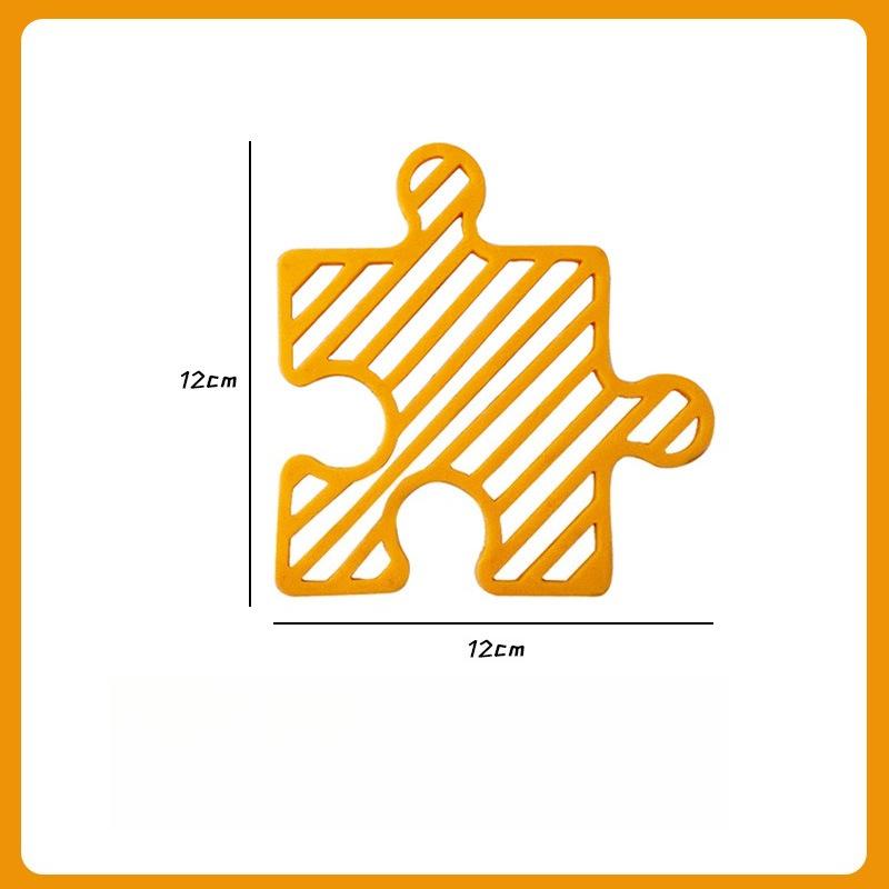 Силиконовый коврик-подставка под тарелку, подстаканник, коврик для горячей посуды, прихватка, подставка под горячее, термостойкая подставка под сковороду, подставка 12x12cm жёлтый