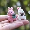 Pastoral Japanese Afternoon Tea Rabbit Doll Figure - Creative Micro Landscape Car Decor