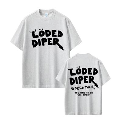 Loded Diper World Tour Koszulka Męska Damska Odzież Vintage Rock Luźna Krótki Rękaw Koszulki Męskie Codzienne Bawełniane Koszulki