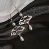 Retro Chinese Style Hollow Fan-shaped Earrings