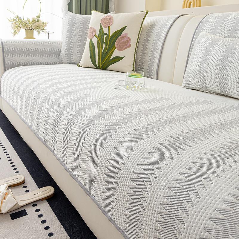 New Cool Sofa Cover Cloth Towel Light Luxury High-End Sofa Cover Summer Ice Silk Summer Sofa Cushion