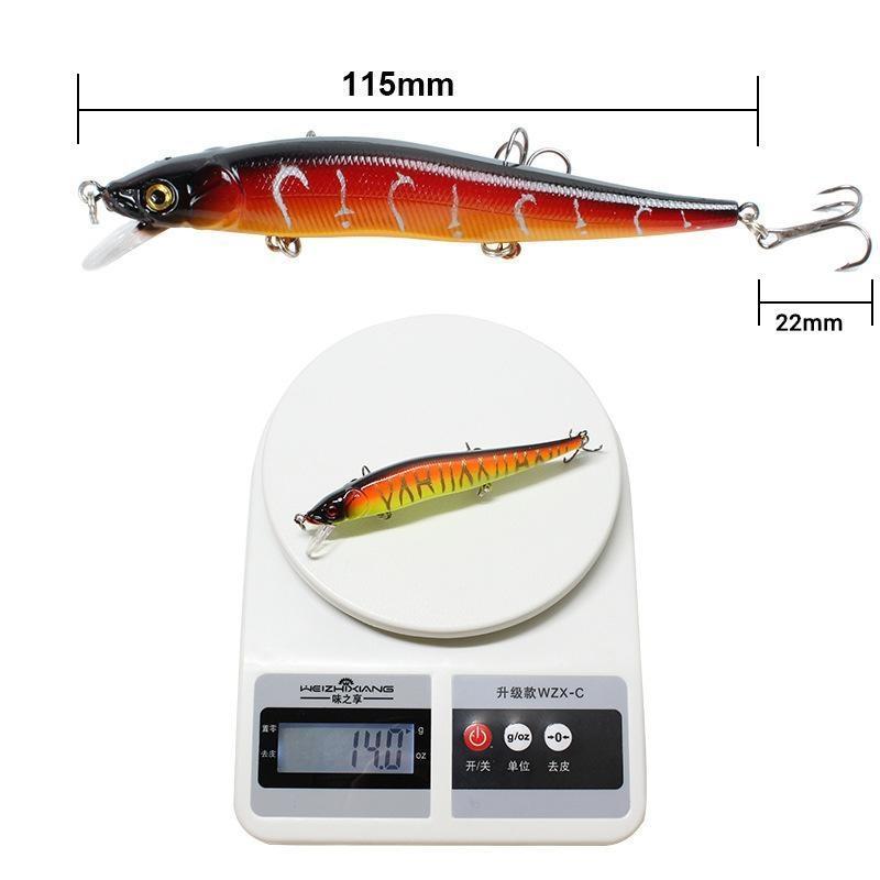 Fishing Lure 11.5Cm/14G Artificial Bionic Swing Hard Bait Tackle 3D Eyes Hook Wobbler Carp Fishing Pesca For Bass Pike