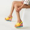 Summer Shoes Peep Toe Sandals Women Fashion Wedges Platform Slippers Woman Casual Mixed Colors Designer Party Sandles
