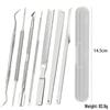 Stainless Steel Pedicure Knife Set: Dual-Headed Nail Pick with Razor, Foot File & Exfoliating Tool