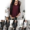 Summer Fashion Womens Sexy Off Shoulder Bandage Blouse Long Shirt Tops Sleeve