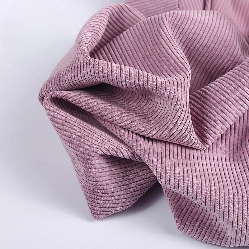 8 Strips Polyester Sand Wash Cotton Corduroy Cloth Non-elastic Cotton Fabric for Men and Women Coat Cloth Head