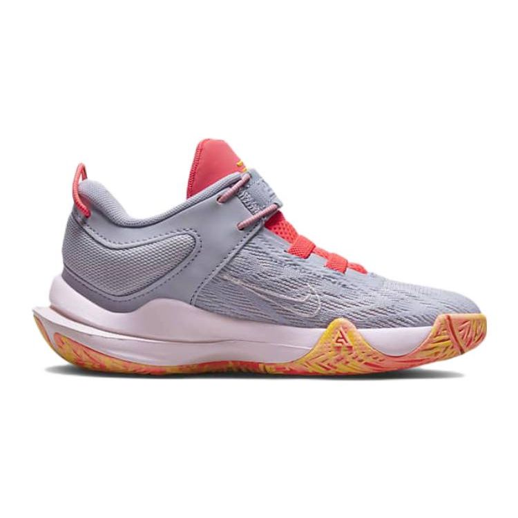 Nike Giannis Immortality 2 PS Hot Punch Mismatched Kids Sneakers Multi-Color Pink-Foam Laser-Orange DQ1942-600