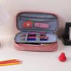 Portable Two-layer Large Capacity Pencil Bag Boy Canvas Pen Case School Office Supplies Storage Bag Office Stationery Bag Gift