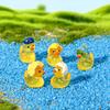 10 / 20PCS Glow In Dark Artist Duck Figurines Luminous High Quality Durable Design Safe for Children Mini Resin Decor Ideal For Valentine Christmas P