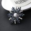 Simple Imitation Crystal Snowflake Brooch, Feminine Pearl Brooch with A Niche Design Sense
