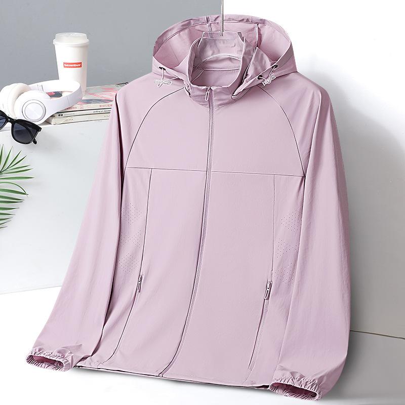New sunscreen clothes men's and women's summer ice silk breathable UPF10 + outdoor quick-drying skin clothes jacket