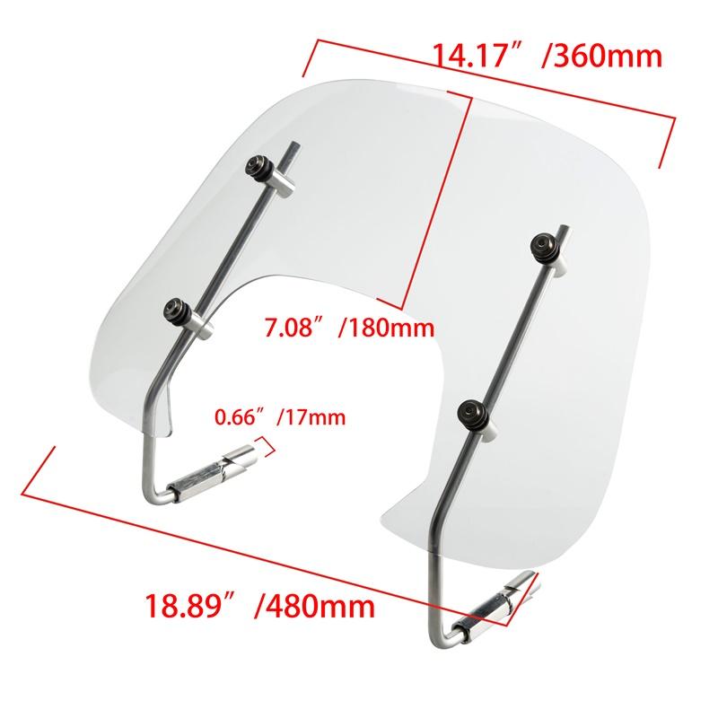 Motorcycle Wind Deflector Protective Wind Proof Motorcycle Windshield Replacement For Vespa LX150 LX50 LX125