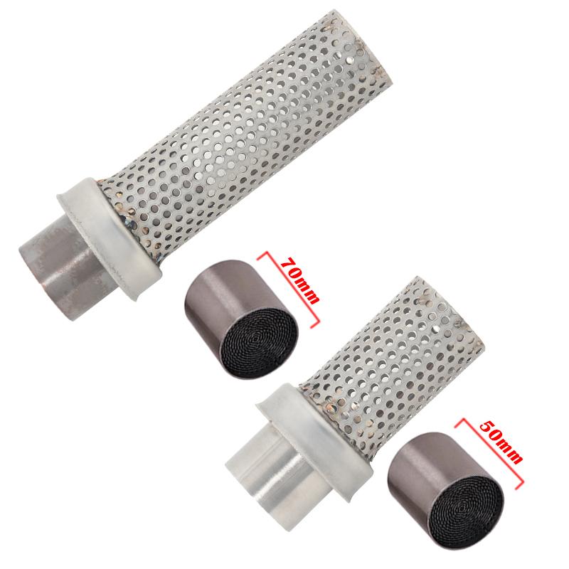 Universal 51mm 60mm Motorcycle Exhaust Escape Modified Muffler Removable Catalyst Silencer DB Killer Noise Reduction Purify